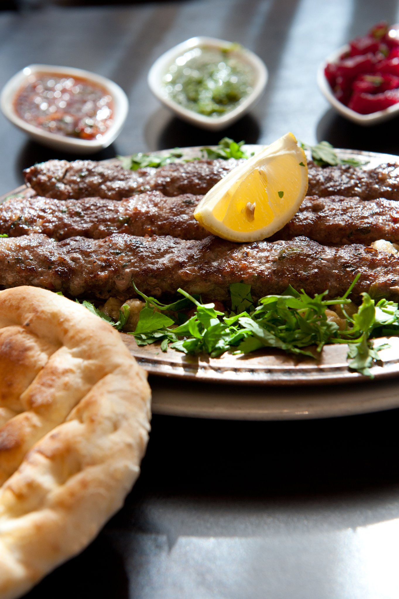 Turk Lahmajoun - Turkish street food in a Pita or Lafa